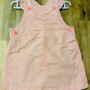 Carter's Peach Striped Kids Overalls